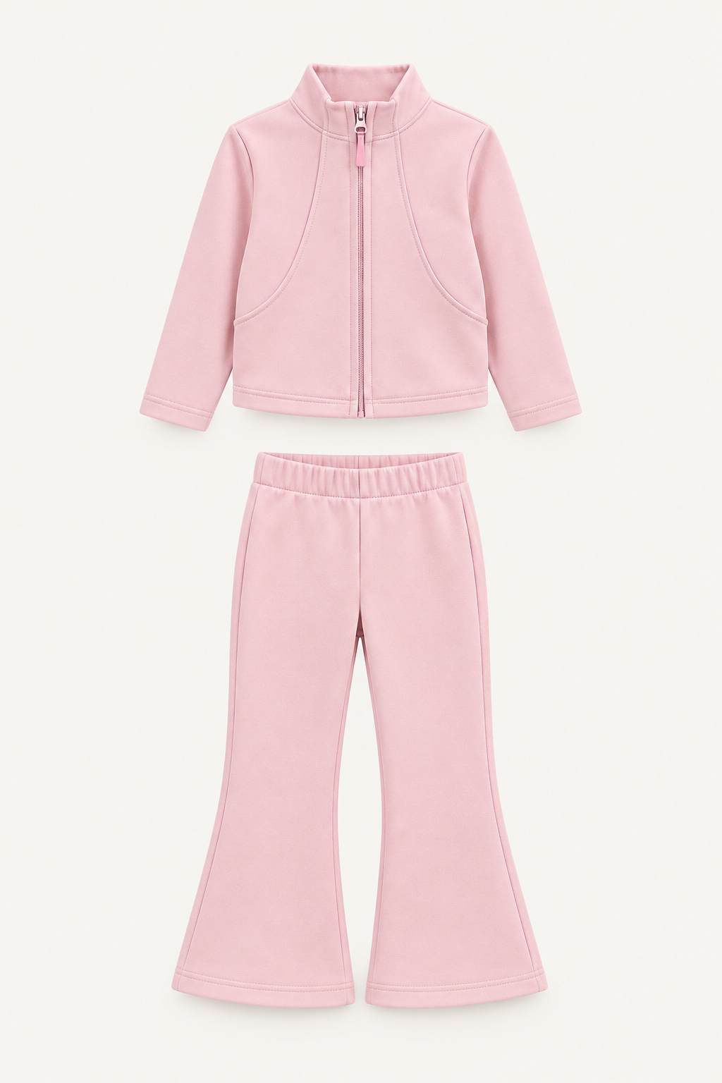 LUMIÈRE GREY ZIP-UP TRACKSUIT SET