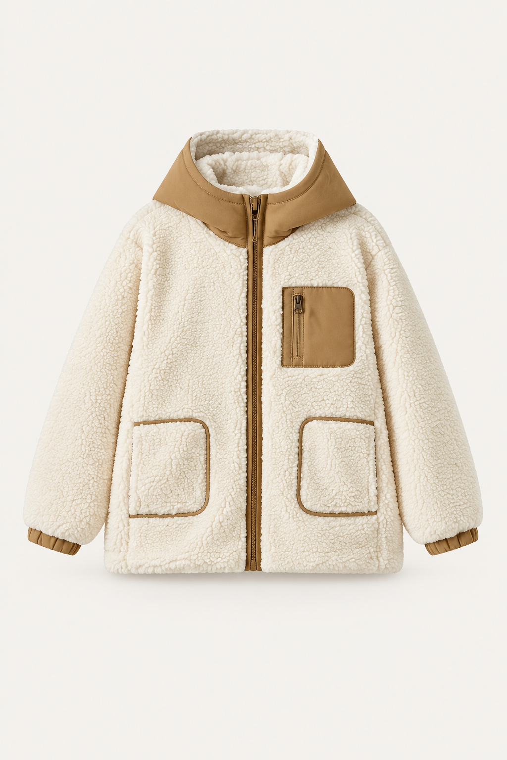 LUMIÈRE SHERPA HOODED JACKET NAVY
