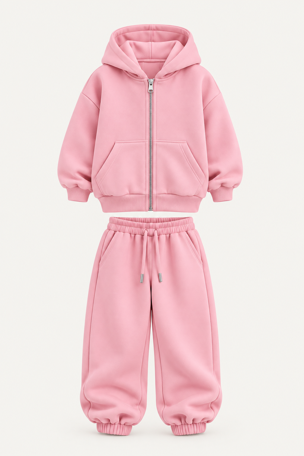 ESSENTIAL ZIP HOODIE SET GRAY