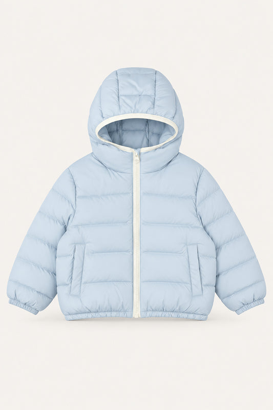 LUMIÈRE CONTRAST PUFFER JACKET BLUE