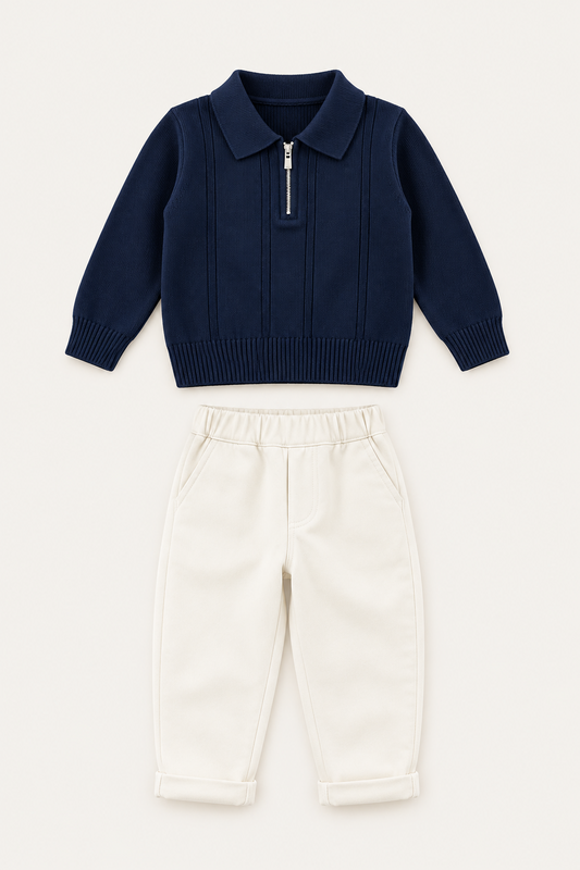 LUMIÈRE KNIT POLO SET